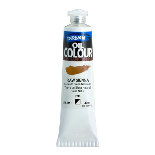 [9OC40RS]  DERIVAN OIL COLOUR 40ML RAW SIENNA
