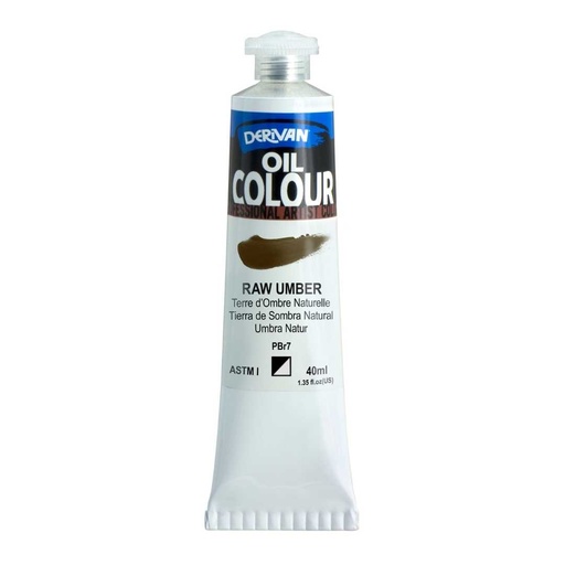 [9OC40RU]  DERIVAN OIL COLOUR 40ML RAW UMBER