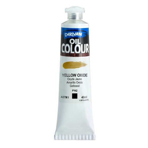 [9OC40YO]  DERIVAN OIL COLOUR 40ML YELLOW OXIDE