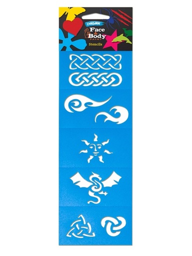 [9PSFPSC]  FACE PAINT STENCIL CELTIC SINGLE