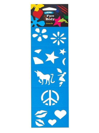 [9PSFPSG]  FACE PAINT STENCIL LOVE SINGLE