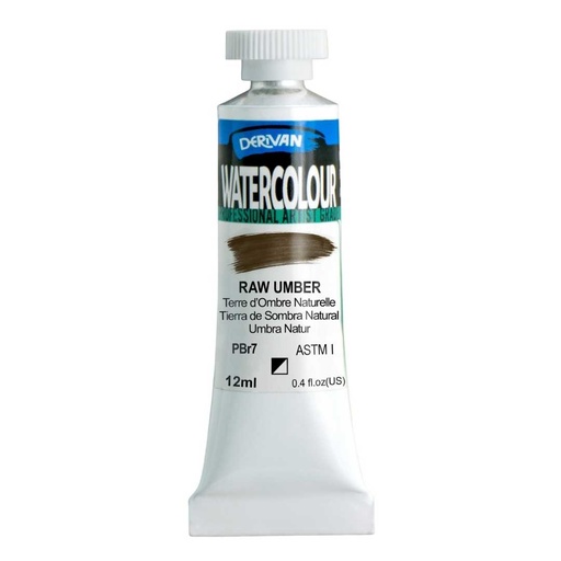 [9WC10RU]  DERIVAN WATERCOLOUR 12ML RAW UMBER