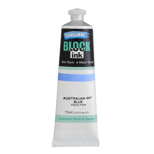 [1B7ASB]   BLOCK INK 75ML AUSTRALIAN SKY BLUE