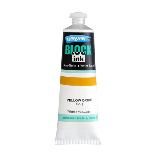[1B7YO]  BLOCK INK 75ML YELLOW OXIDE