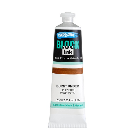 [1B7BU]  BLOCK INK 75ML BURNT UMBER