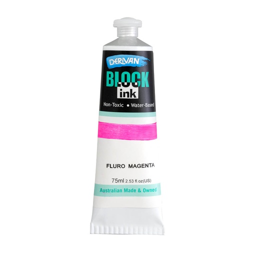 [1B7FM]   BLOCK INK 75ML FLURO MAGENTA