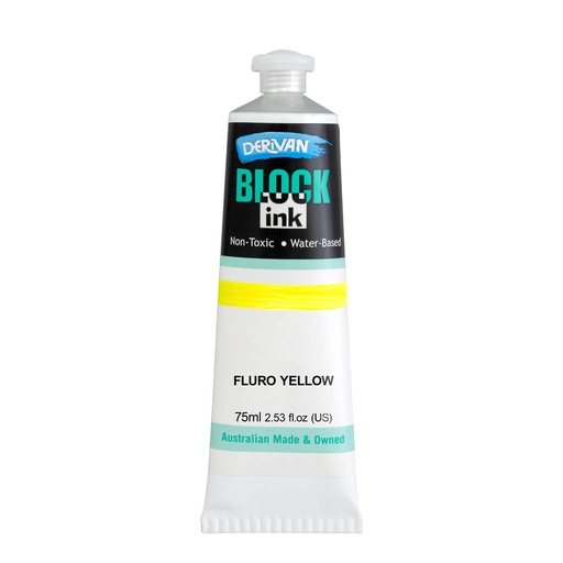 [1B7FY]   BLOCK INK 75ML FLURO YELLOW