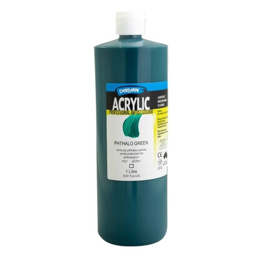 [1A1PG]  DERIVAN ACRYLIC 1LT PHTHALO GREEN