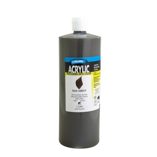 [1A1RU]  DERIVAN ACRYLIC 1LT RAW UMBER