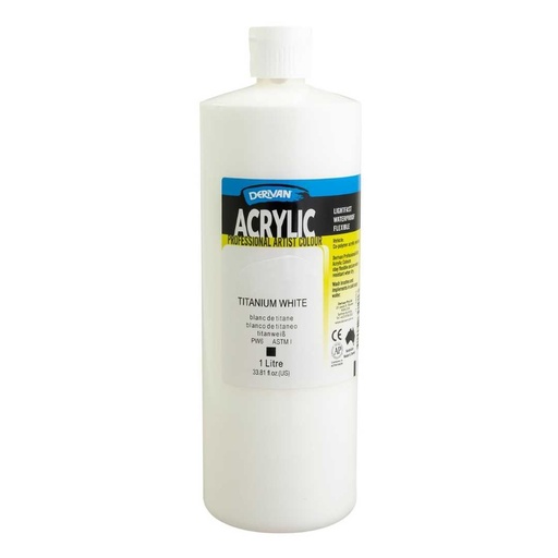 [1A1W]  DERIVAN ACRYLIC 1LT TITANIUM WHITE