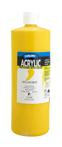 [1A1YD]  DERIVAN ACRYLIC 1LT YELLOW DEEP