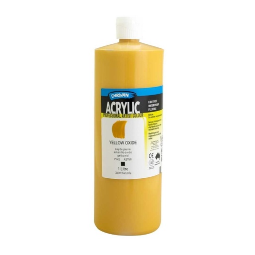 [1A1YO]  DERIVAN ACRYLIC 1LT YELLOW OXIDE