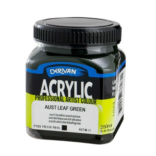 [1A2ALG]  DERIVAN ACRYLIC 250ML AUSTRALIAN LEAF GREEN