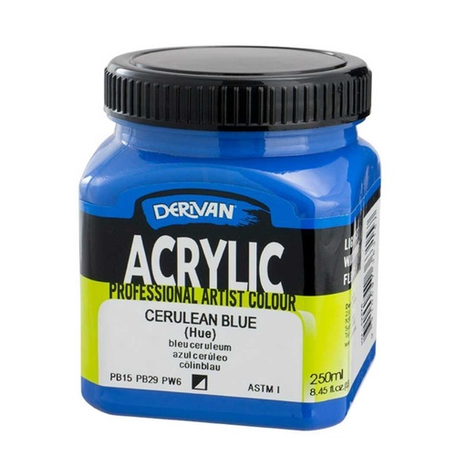 [1A2CEB]  DERIVAN ACRYLIC 250ML CERULEAN BLUE (HUE)