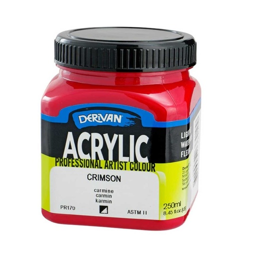 [1A2CR]  DERIVAN ACRYLIC 250ML CRIMSON