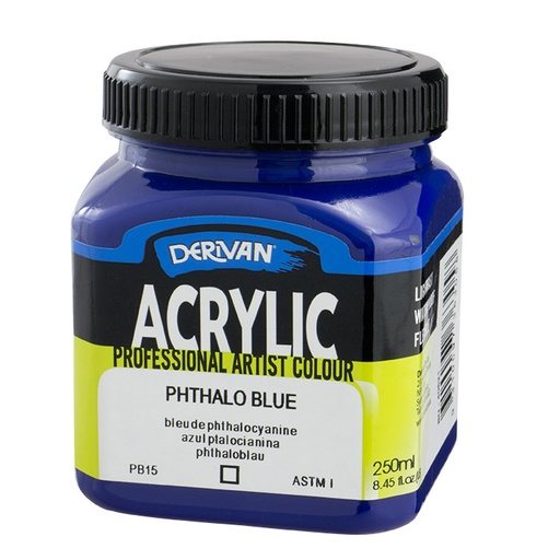 [1A2PBL]  DERIVAN ACRYLIC 250ML PHTHALO BLUE