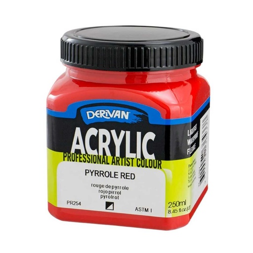 [1A2PYR]  DERIVAN ACRYLIC 250ML PYRROLE RED