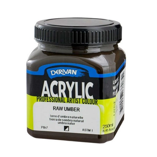 [1A2RU]  DERIVAN ACRYLIC 250ML RAW UMBER