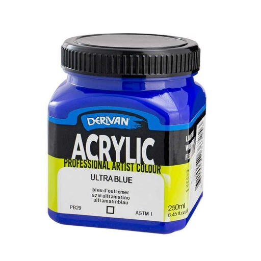 [1A2UBL]  DERIVAN ACRYLIC 250ML ULTRA BLUE