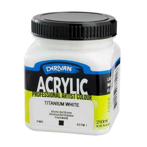 [1A2W]  DERIVAN ACRYLIC 250ML TITANIUM WHITE