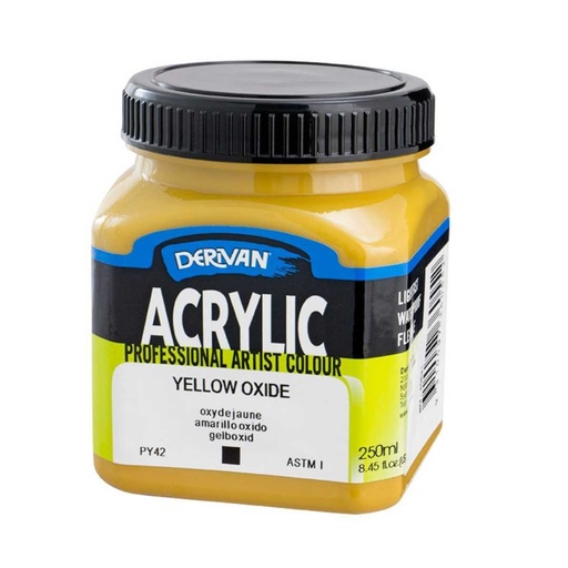 [1A2YO]  DERIVAN ACRYLIC 250ML YELLOW OXIDE