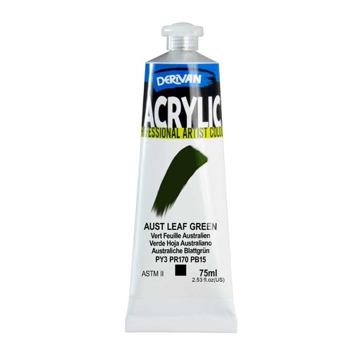 [1A7ALG]  DERIVAN ACRYLIC 75ML AUSTRALIAN LEAF GREEN
