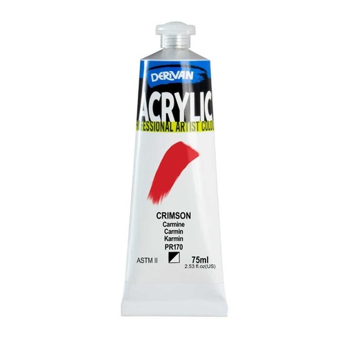 [1A7CR]  DERIVAN ACRYLIC 75ML CRIMSON