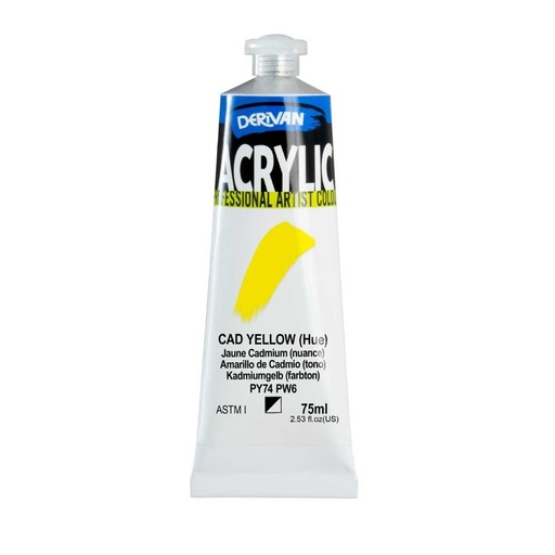 [1A7CY]  DERIVAN ACRYLIC 75ML CADMIUM YELLOW (HUE)