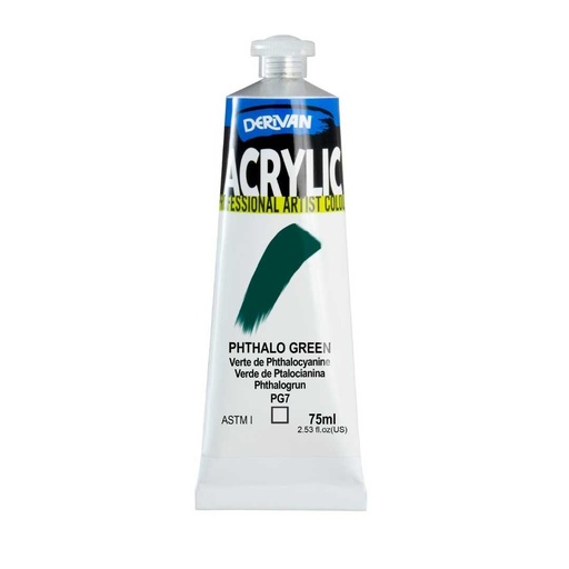 [1A7PG]  DERIVAN ACRYLIC 75ML PHTHALO GREEN