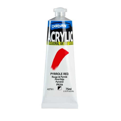 [1A7PYR]  DERIVAN ACRYLIC 75ML PYRROLE RED