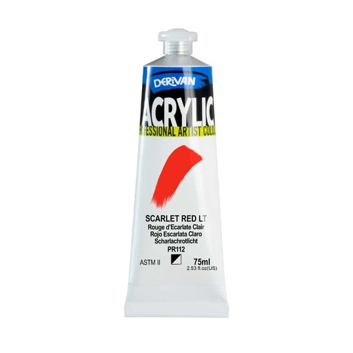 [1A7SRL]  DERIVAN ACRYLIC 75ML SCARLET RED LIGHT