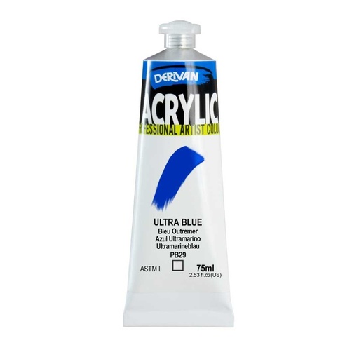 [1A7UBL]  DERIVAN ACRYLIC 75ML ULTRA BLUE