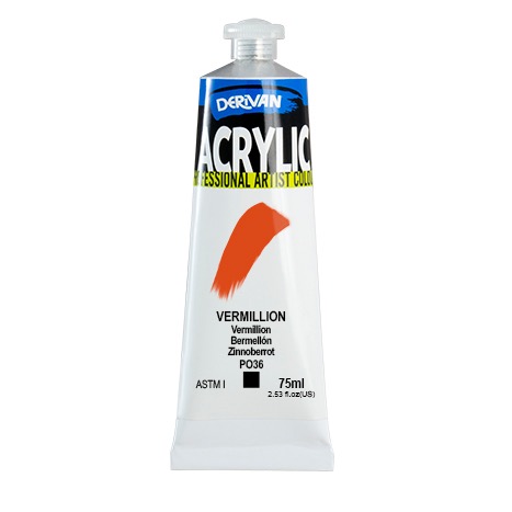 [1A7V] DERIVAN ACRYLIC 75ML VERMILION