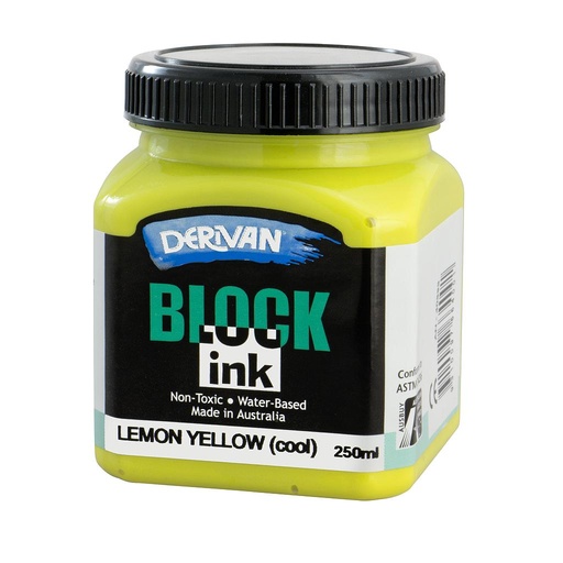 [1B2LY]  BLOCK INK 250ML LEMON YELLOW(COOL)