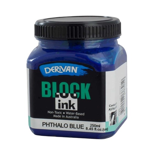 [1B2PBL]  BLOCK INK 250ML PHTHALO BLUE (COOL)