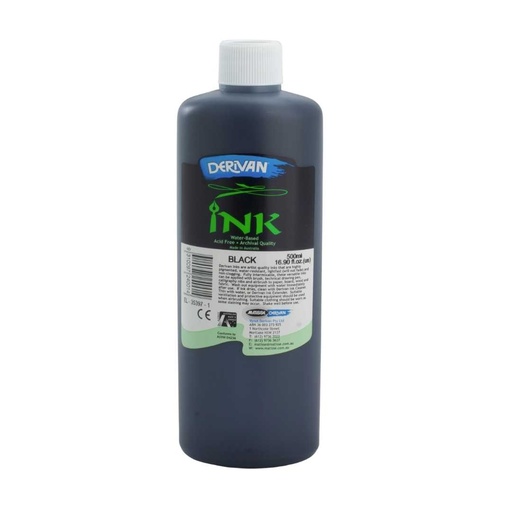 [1DI5BK]  DERIVAN INK 500ML BLACK