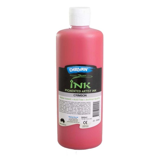 [1DI5CR]  DERIVAN INK 500ML CRIMSON