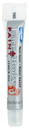 [1FP12SI]  FACE & BODY 12ML TUBE METALLIC SILVER 2