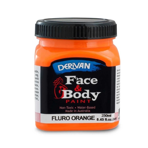 [1FP2FO]  FACE PAINT 250ML FLURO ORANGE