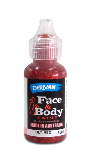 [1FP3GR]  FACE PAINT 36ML GLITTER RED