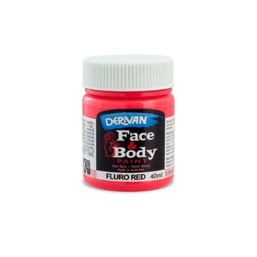 [1FP4FR]  FACE PAINT 40ML FLURO RED