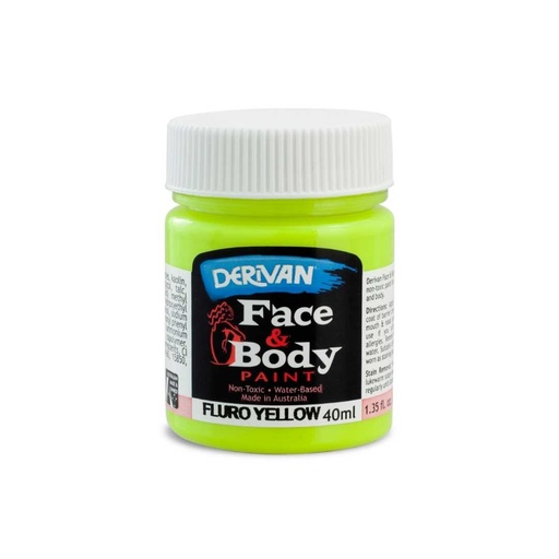 [1FP4FY]  FACE PAINT 40ML FLURO YELLOW