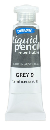 [1LP12RGY9]  LIQUID PENCIL 12ML REWETTABLE GREY9