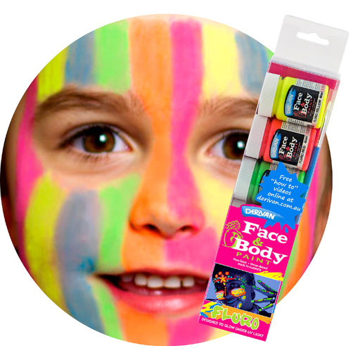 [1PFPSFL]  FACE PAINT SET FLURO