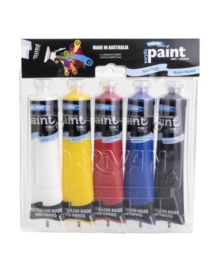 [1PS7C5]  DERIVAN STUDENT CLAM PACK SET HANGSELL (5X75ML)