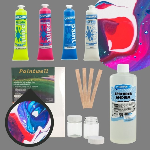 [1PXAPSFLFR]  REGULAR ACRYLIC POURING SET FLURO FUN
