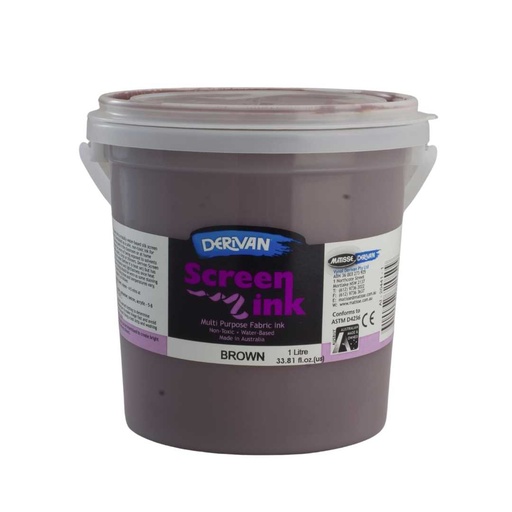 [1SI1BR]  SCREEN INK 1LT BROWN