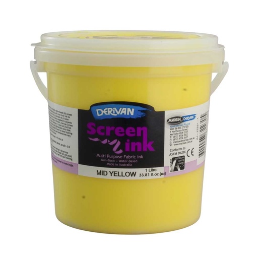 [1SI1MY]  SCREEN INK 1LT MID YELLOW