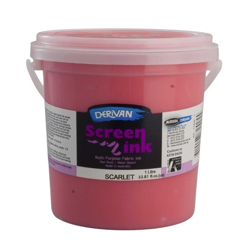 [1SI1S]  SCREEN INK 1LT SCARLET