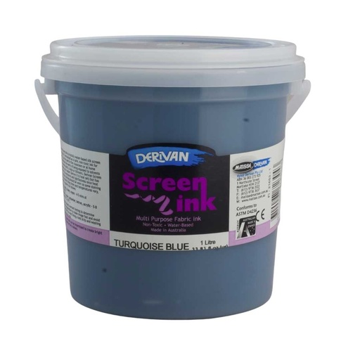 [1SI1TBL] SCREEN INK 1LT TURQUOISE BLUE